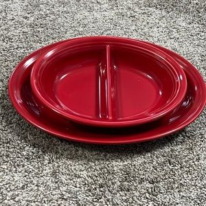 Art Deco Fiestaware probably post 86 2serving pieces